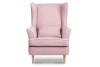 STRALIS Škandinávske kreslo na nôžkach púdrovo ružové růžový - obrázok 5