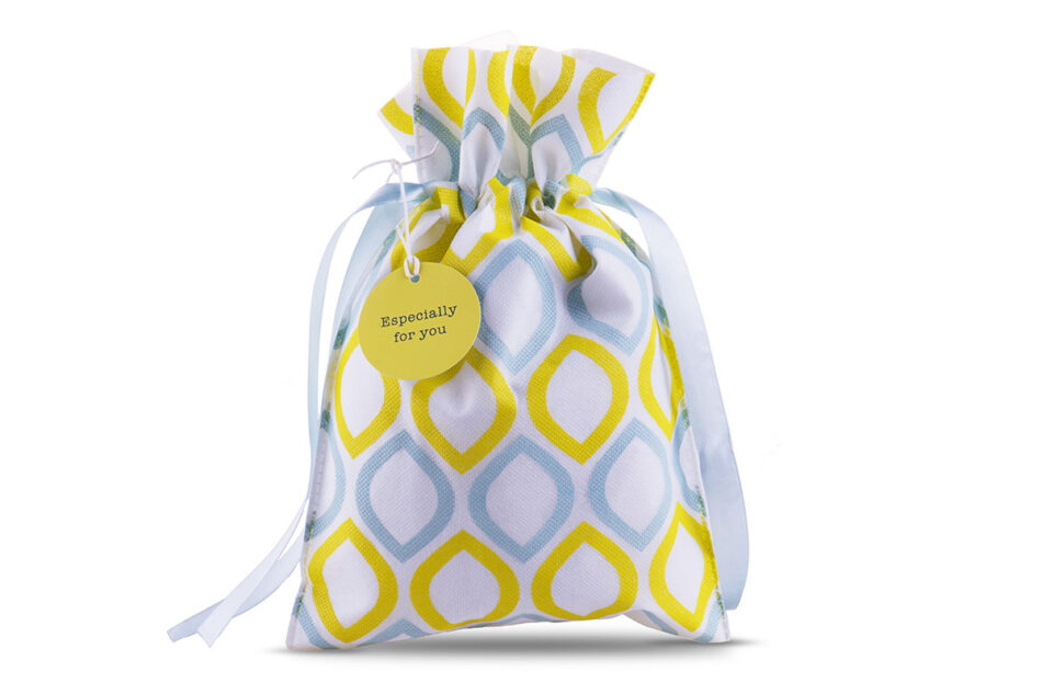 MUGGIS Dekoratívna taška bílá/zelená/žlutá - obrázok 0