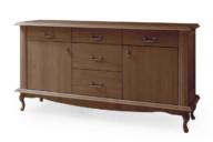 Veľká komoda 165 cm vintage tmavý dub