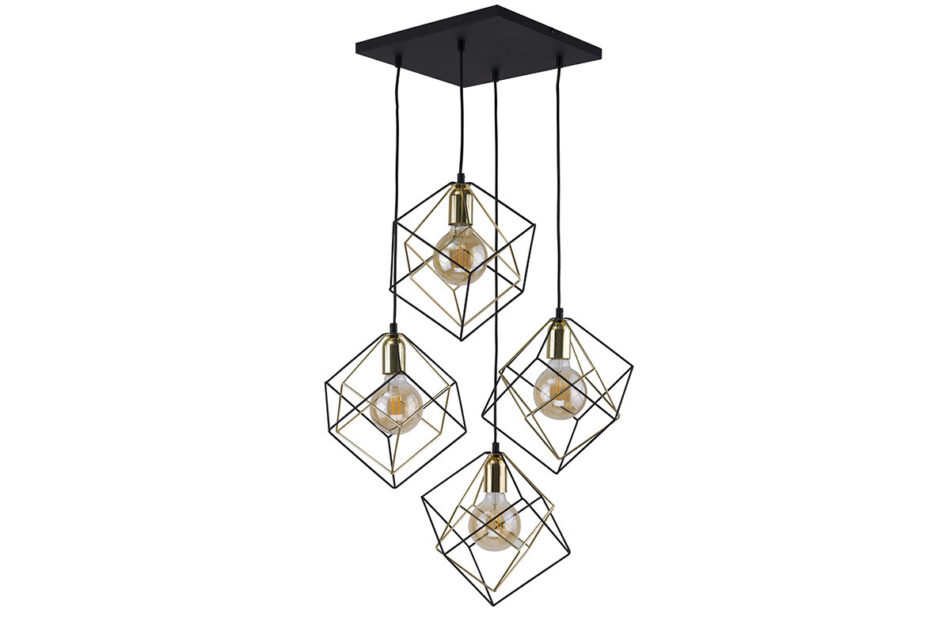 CUBES Závesná lampa černé zlato - obrázok