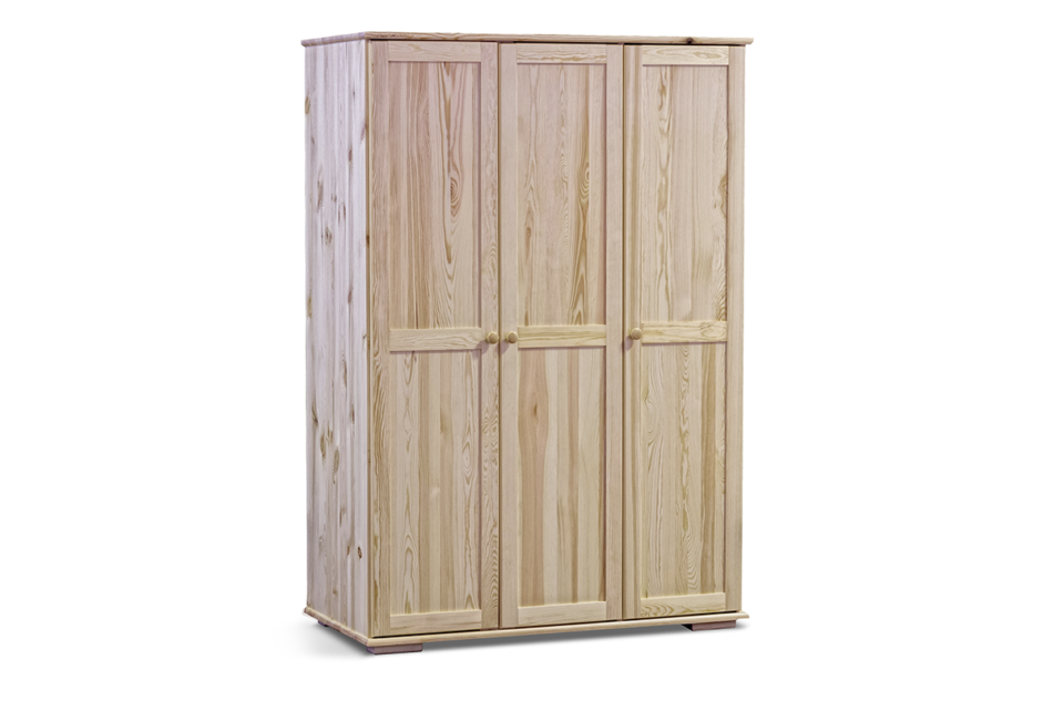 LISSO Trojdverová šatníková skriňa z borovice přírodní borovice - obrázok 0