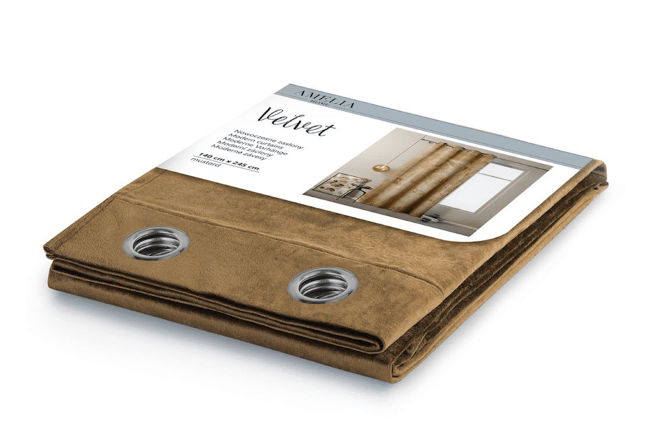 VELVET Záves na vodidlách žlutá - obrázok 0