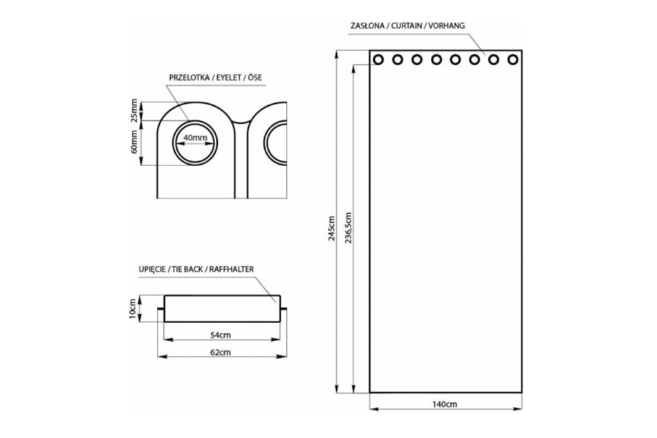 VELVET Záves na vodidlách žlutá - obrázok 3