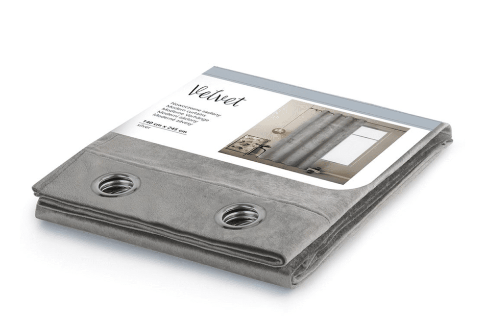 VELVET Záves na vodidlách stříbrný - obrázok 0