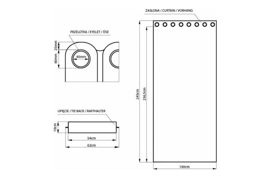 VELVET Záves na vodidlách stříbrný - obrázok 2