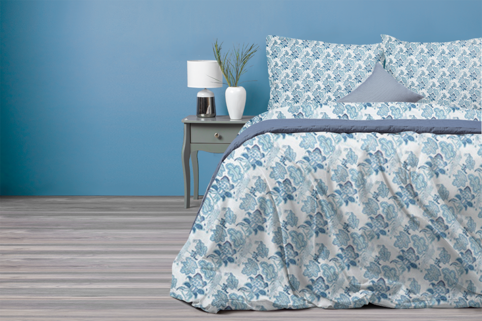 SATIVA Súprava posteľnej bielizne Modrá bílá - obrázok 0