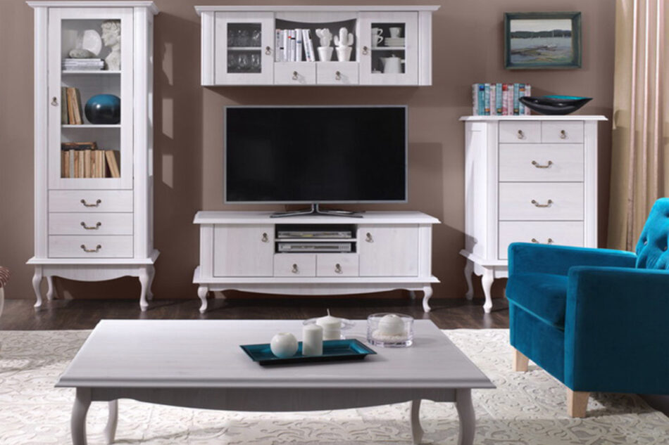 BRITON Vintage konferenčný stolík biely bílý - obrázok 1