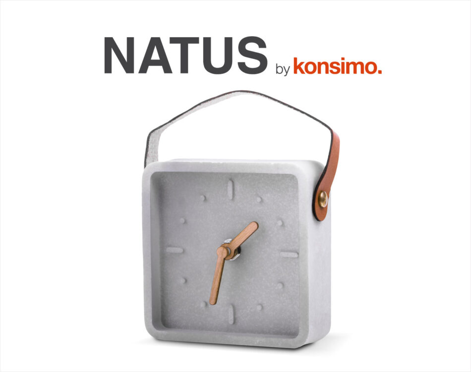 NATUS Hodiny světle šedá/hnědá - obrázok 3