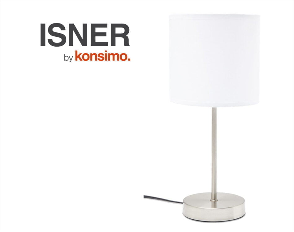 ISNER Stolná lampa stříbrná/bílá - obrázok 4