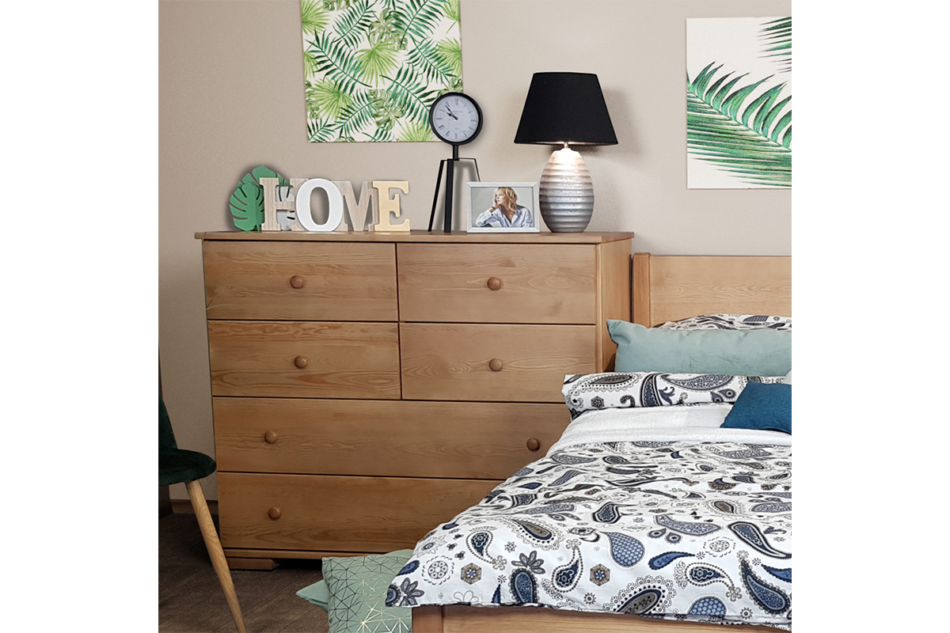 LISSO Rám postele z borovice 90x200 přírodní borovice - obrázok 1