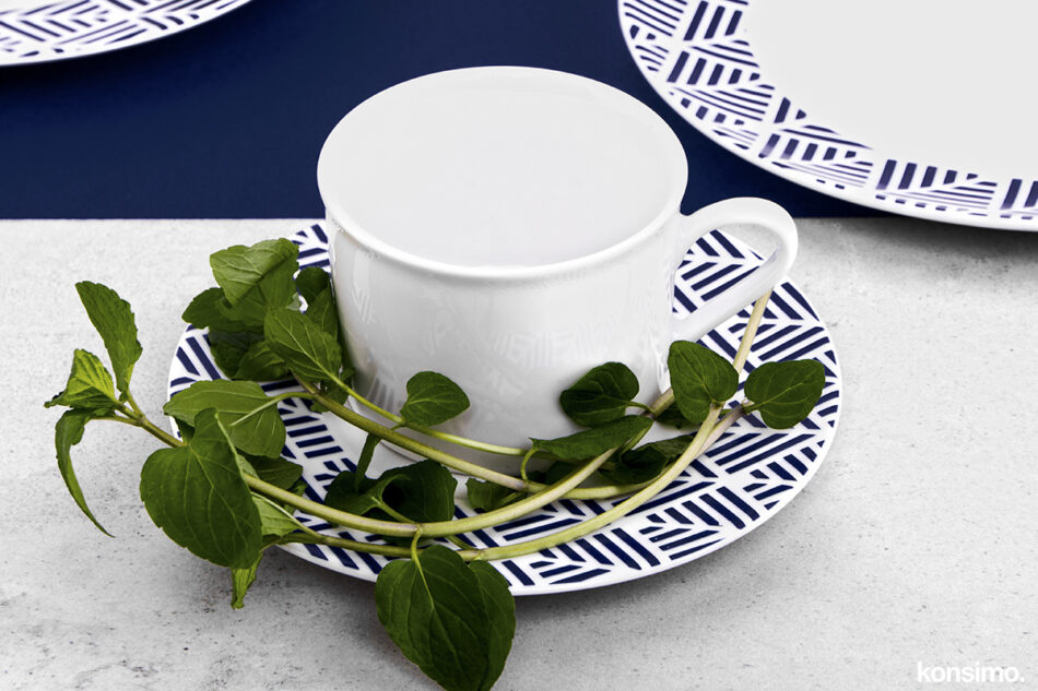 LIVIDUS Dezertný tanier bílá/modrá - obrázok 4