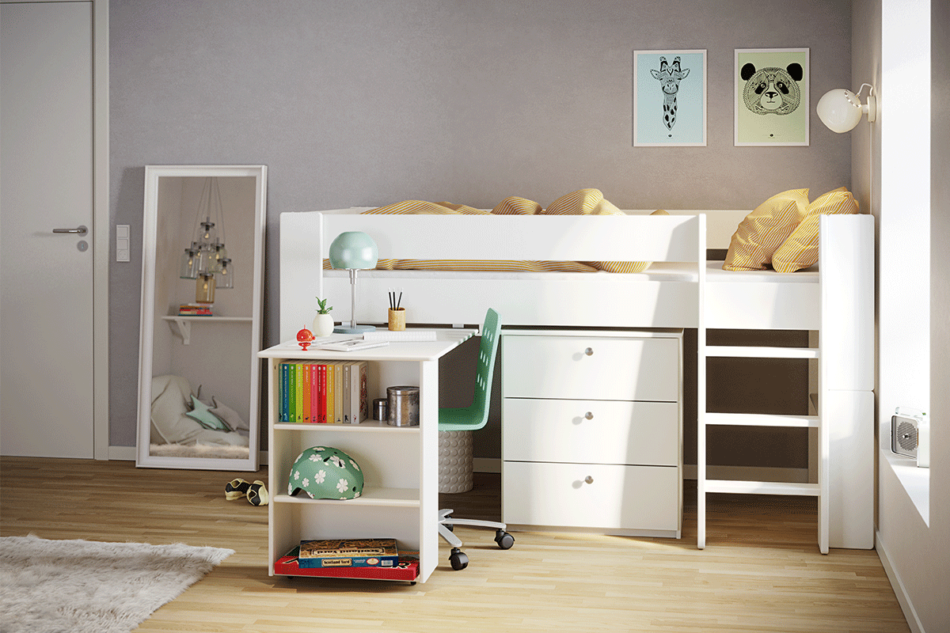 STEENS FOR KIDS Organizér na posteľ mátová/červená/šedá - obrázok 5