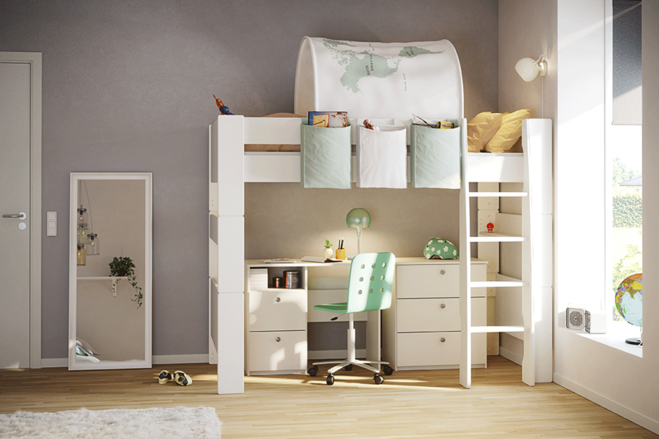 STEENS FOR KIDS Organizér na posteľ růžová/zelená - obrázok 5