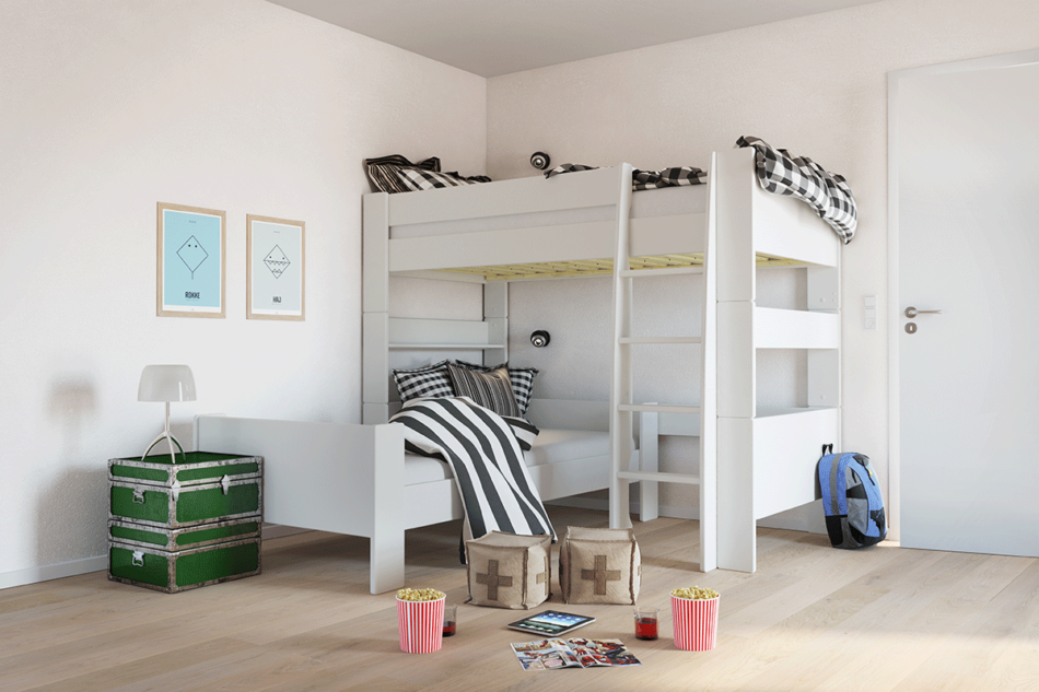 STEENS FOR KIDS Organizér na posteľ mátová/červená/šedá - obrázok 4