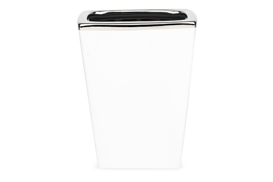 ALBUS Obal na kvetináč štvorec bílá/stříbrná - obrázok 0