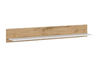 Závesná polica 150 cm do obývacej izby biela / dub