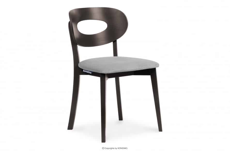 TANER Vintage stolička wenge sivá šedá/wenge - obrázok 0