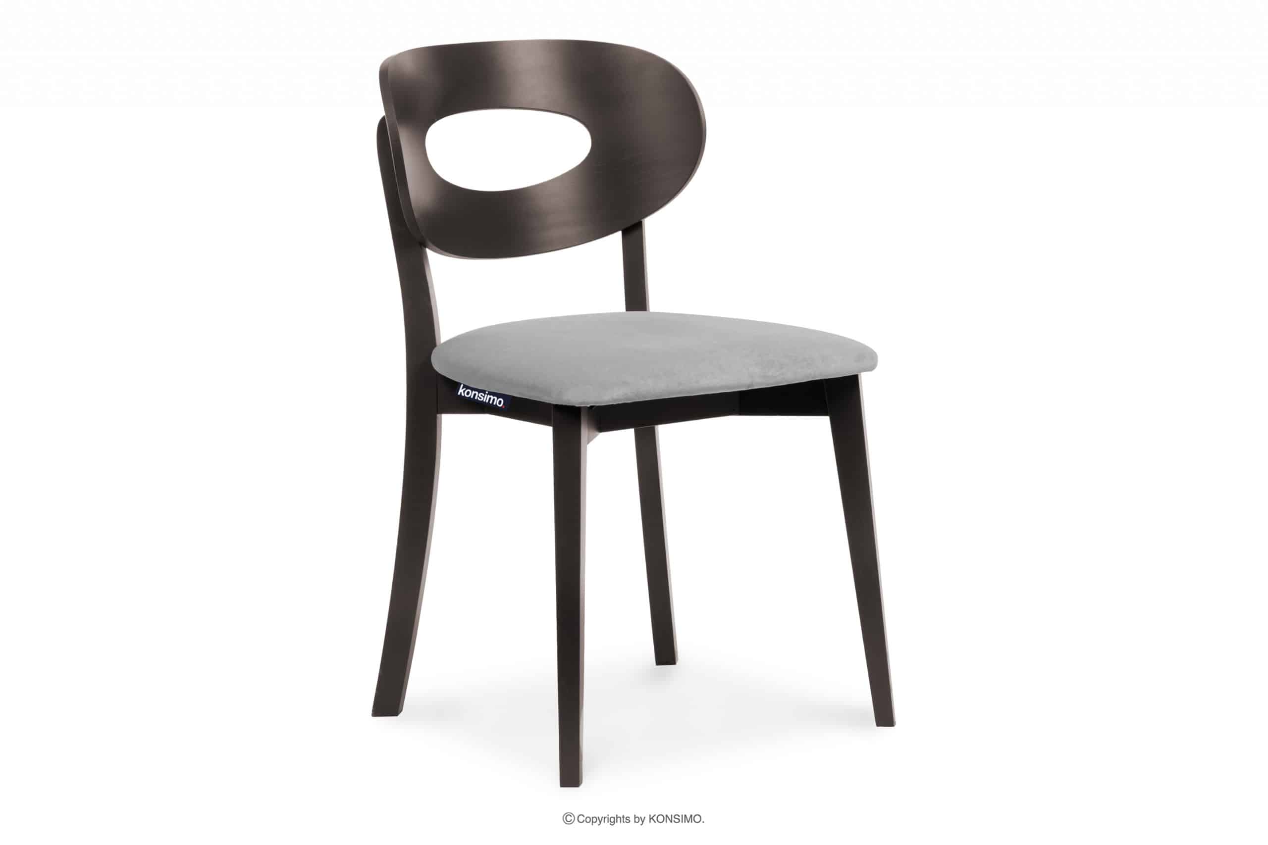 Vintage stolička wenge sivá