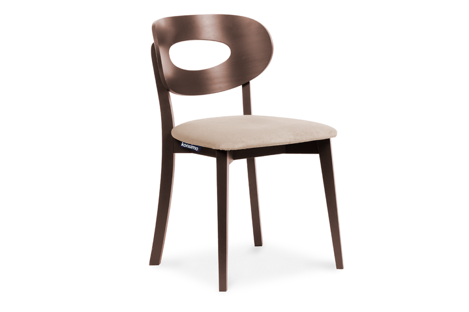 TANER Vintage macho béžová stolička béžová/mahagonová - obrázok 0