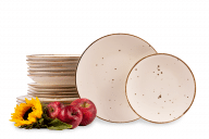 Jedálenská súprava poľský porcelán Cottage Cream pre 6 osôb