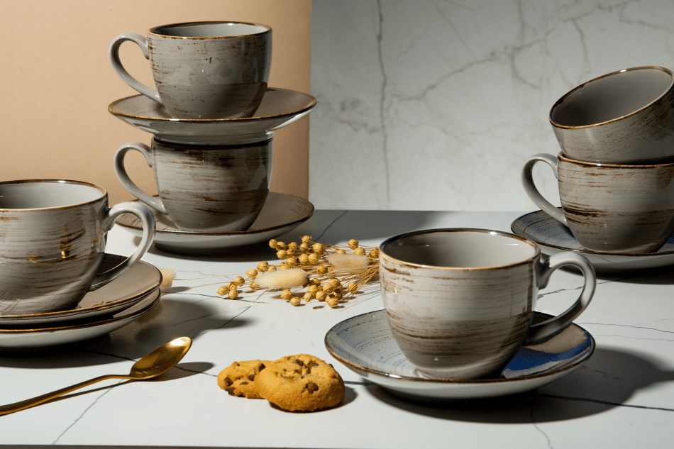 ALUMINA Šálka s tanierikom Popiel nostalgie - obrázok 3