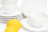 LUPIN Sada šálok a podšálok na kávu pre 6 osôb biela bílý - obrázok 3