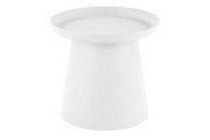 Okrúhly minimalistický konferenčný stolík biely