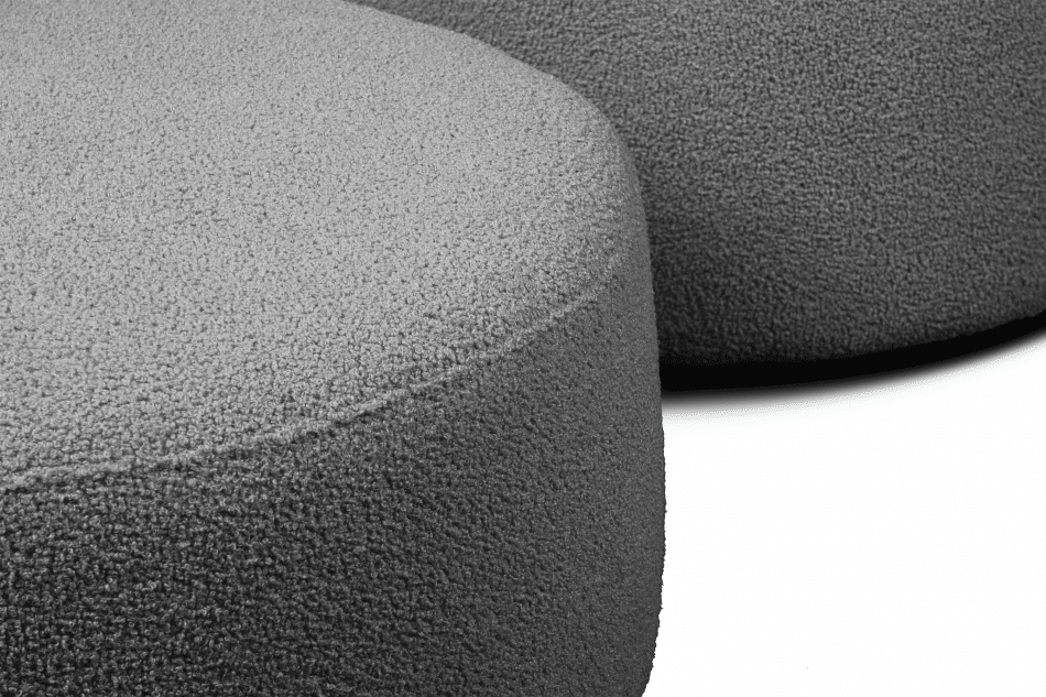 RAGGI Puf boucle tmavo šedý kožúšok tmavošedý - obrázok 4