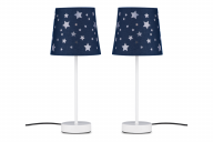 Detská lampa pre chlapca s tmavo modrými hviezdičkami, 2 ks.