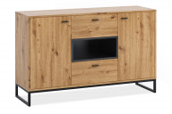 Modernistická komoda dub artisan s čiernymi nôžkami
