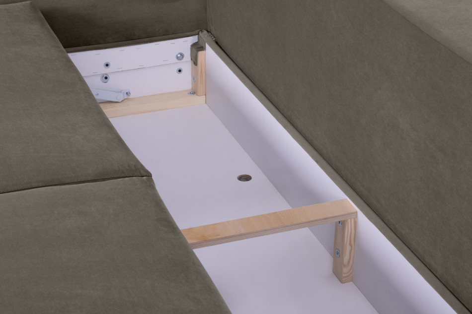 BELMOS Módna zamatová pohovka na nohách svetlo šedá světle šedá - obrázok 7