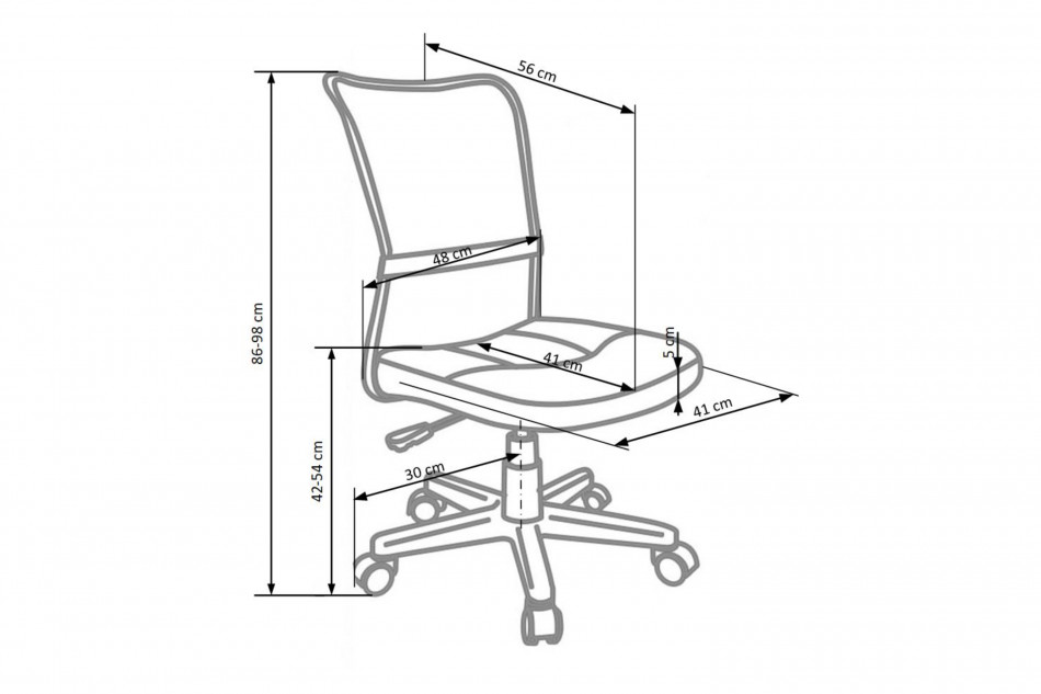 BARYA Detská otočná písacia stolička zelená zelená/černá - obrázok 2