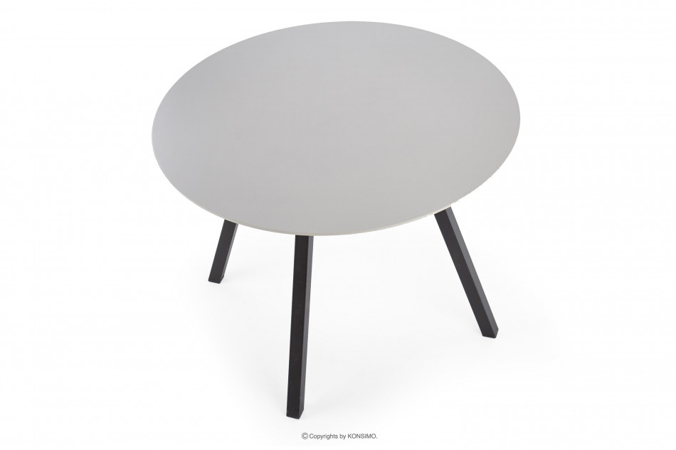SECER Moderný okrúhly stôl 100 cm šedá/černá - obrázok 3