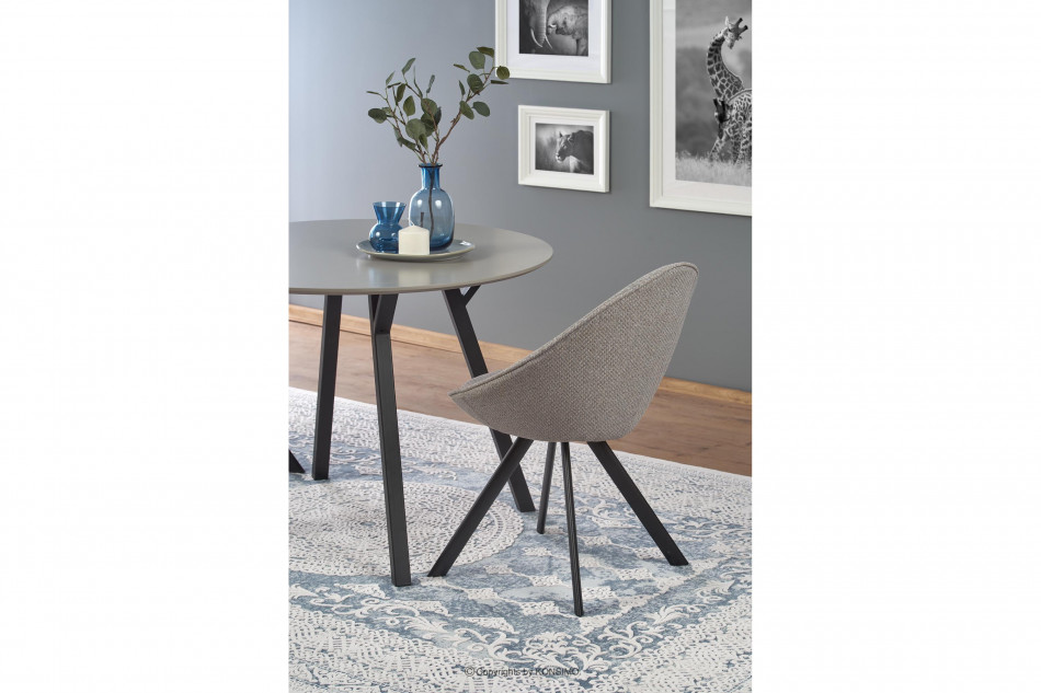 SECER Moderný okrúhly stôl 100 cm šedá/černá - obrázok 9