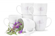 Súprava porcelánových hrnčekov pre 6 osôb Bodliak