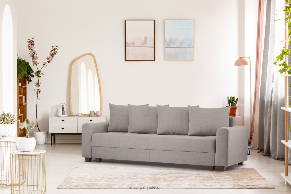 REVO Béžová pohovka s funkciou spania béžový - obrázok 1