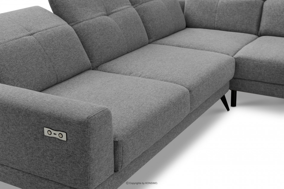 DAVIDI Nastaviteľná rohová sedacia súprava sivá pravá šedá - obrázok 2