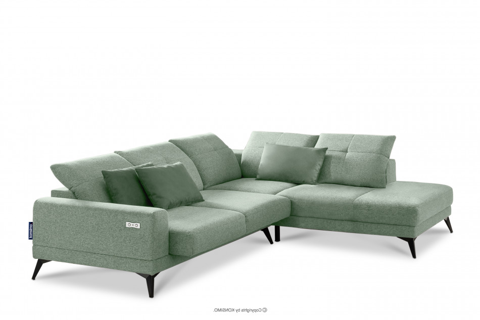 DAVIDI Nastaviteľná rohová sedacia súprava mätová pravá máta - obrázok 0