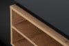 LOFTY Loft TV skrinka s poličkami černý/přírodní dub - obrázok 11