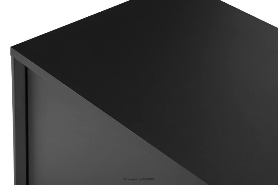 LOFTY Loft TV skrinka s poličkami černý/přírodní dub - obrázok 12