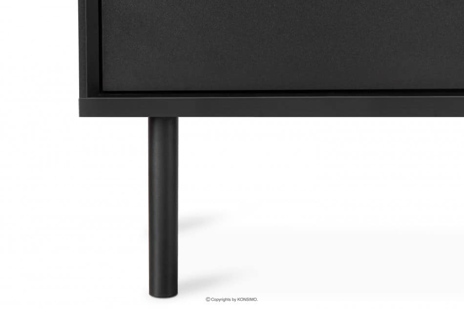 LOFTY Loft TV skrinka s poličkami černý/přírodní dub - obrázok 15