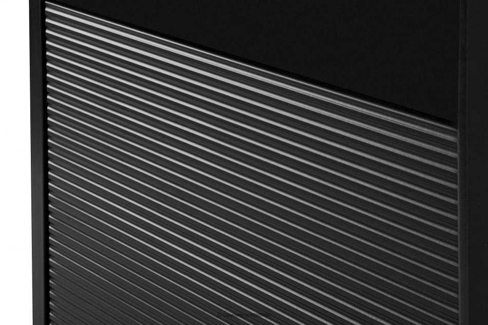 LOFTY Vysoký regál s drážkovaním černý/přírodní dub - obrázok 7