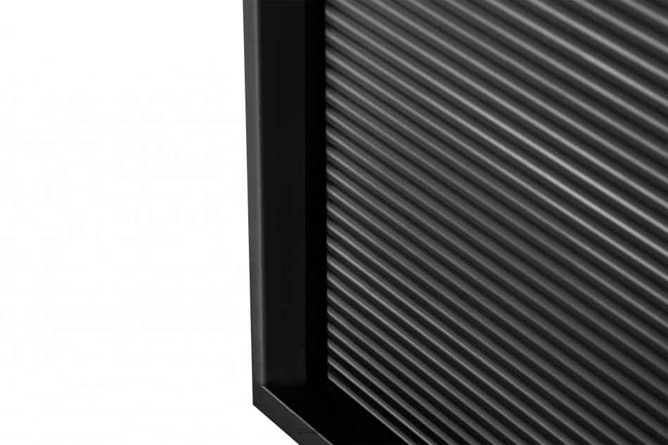 LOFTY Vysoký regál s drážkovaním černý/přírodní dub - obrázok 9