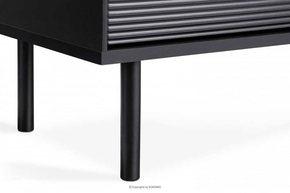 LOFTY Vysoký regál s drážkovaním černý/přírodní dub - obrázok 11