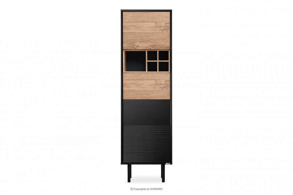 LOFTY Regál loft vysoký černý/přírodní dub - obrázok 0