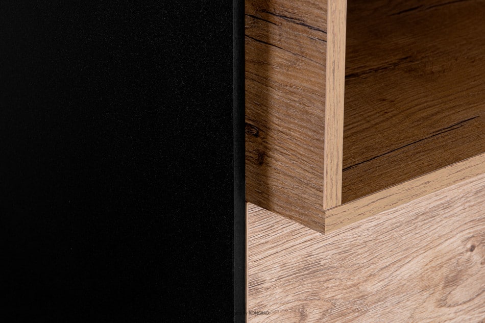 LOFTY Regál loft vysoký černý/přírodní dub - obrázok 19