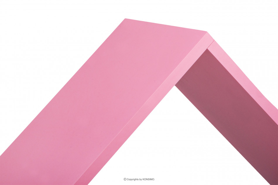 PABIS Knižnica s dvierkami ružová biela/ružová - obrázok 3