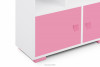 PABIS Knižnica s dvierkami ružová biela/ružová - obrázok 5