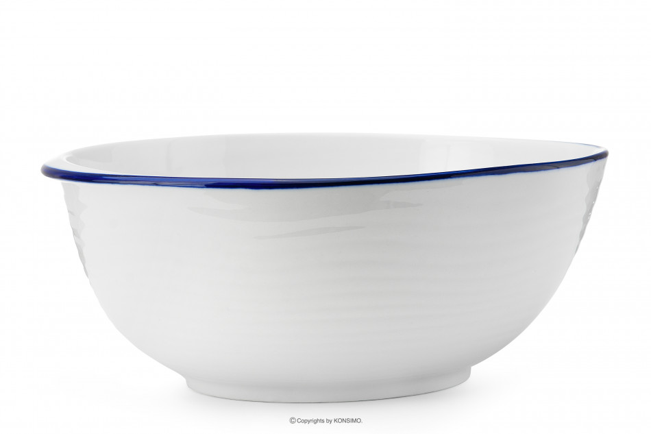 KROG Súprava veľkých misiek 6ks. biela/garnet - obrázok 2