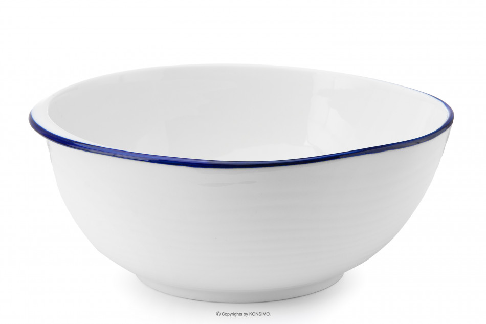 KROG Súprava veľkých misiek 6ks. biela/garnet - obrázok 3